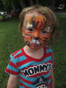 face painting and toddler judgement in one shot